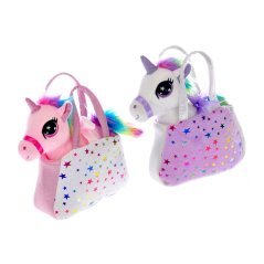 Jednorožec plyšový 20cm s kabelkou 18x12cm 2barvy