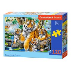 Puzzle Castorland Tygři u potoka 120 dílků