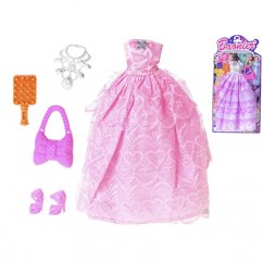 Šaty pro panenku s doplňky 2 barvy na kartě