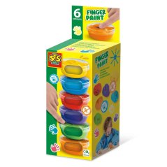 SES Prstové barvy - malé kalíšky 6 x 45ml
