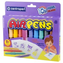 Centropen Foukací fixy 1500/10 AIR PENS PASTEL SET