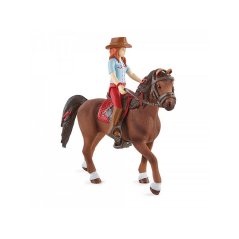 Schleich Zrzka Hannah s pohyblivými klouby na koni