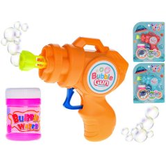 Bublifukovač pistole 13cm na setrvačník s náplní 50ml 3barvy na kartě