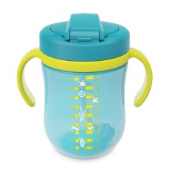 Hrneček se silikonovým brčkem 300 ml zelený 9+m
