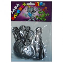 Sada balónků Stříbrných bez potisku (10ks)