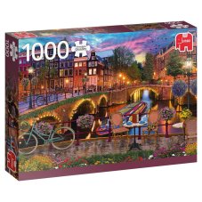 Puzzle JUMBO Amsterdamské kanály 1000 dílků