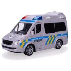 Auto policie CZ 21,5cm 1:20 na setrvačník na baterie se světlem a zvukem v krabičce