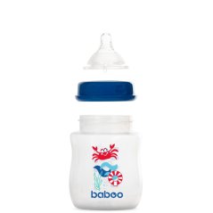 Dětská lahvička s dudlíkem 150 ml modrá 0+