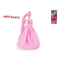 Panenka princezna 29cm s vlasy měnící barvu a hřebenem 2druhy