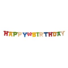 Girlanda (PAP/ALU) HAPPY BIRTHDAY 11cm x 1,5m