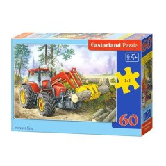 Puzzle Castorland 60 dílků - Traktor nakladač