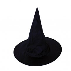 Klobouk čarodějnice/halloween černý pro dospělé