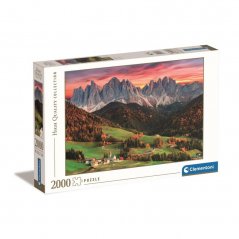 Puzzle CLEMENTONI  Údolí Val di Funes 2000 dílků