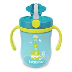 Hrneček se silikonovým brčkem 300 ml zelený 9+m