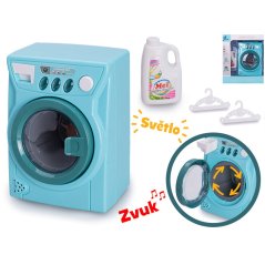 Pračka 14x10cm na baterie se světlem, zvukem a doplňky