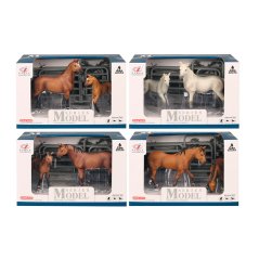 Zoolandia kůň s hříbětem a doplňky 4druhy v krabičce