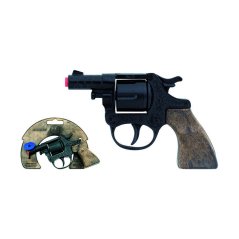 Policejní revolver kovový černý 8 ran