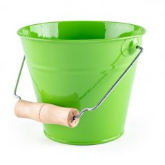 Zahradní kyblík - zelený, kovový
