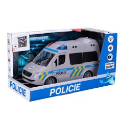Auto policie CZ 21,5cm 1:20 na setrvačník na baterie se světlem a zvukem v krabičce