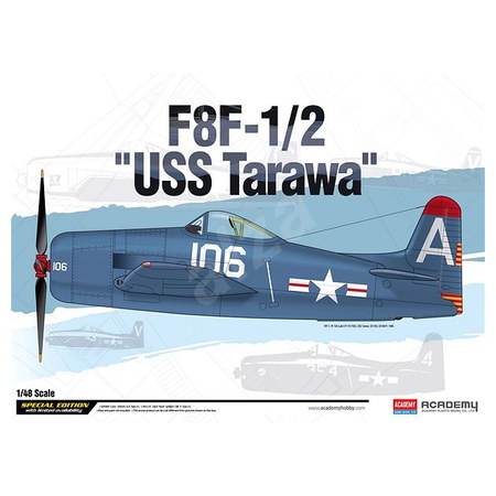 ACADEMY Model Kit letadlo 12313 - F8F-1/2 "USS Tarawa" LE: (1:48)