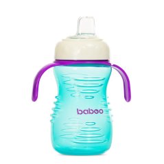 Lahvička se savičkou a úchyty tyrkysová 260 ml 6m+