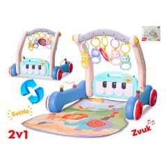 Chodítko s podložkou 2v1 - s modrým piankem na baterie