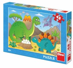 Puzzle Dinosauří maminka s mládětem 48 dílků