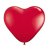 Sada balónků Srdce bez potisku červené 7ks