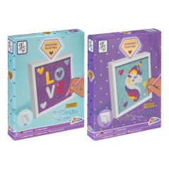 Kreativní sada malování pomocí kamínků v rámečku 15x15cm 2 druhy v krabičce