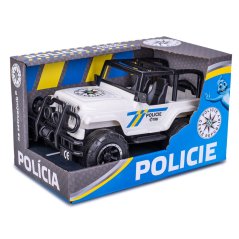 Jeep policejní 22,5cm na setrvačník v krabičce
