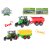 Kids Globe Farming traktor kov 25cm na setrvačník s vlečkou na baterie+světlo/zvuk 4druhy