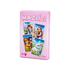 Karty Černý Petr/Pexeso/Dueto mazlíci 31ks krabičce