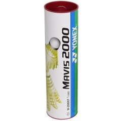 YONEX Mavis 2000 badmintonové míčky červené, 6ks v tubě