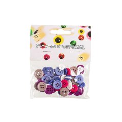Knoflíky plastové, 48 ks, o průměrech 1,5; 1,2; 1,0 cm