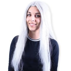 Paruka stříbrná čarodějnice pro dospělé