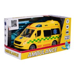 Auto ambulance CZ 21,5cm 1:20 na setrvačník na baterie se světlem a zvukem v krabičce