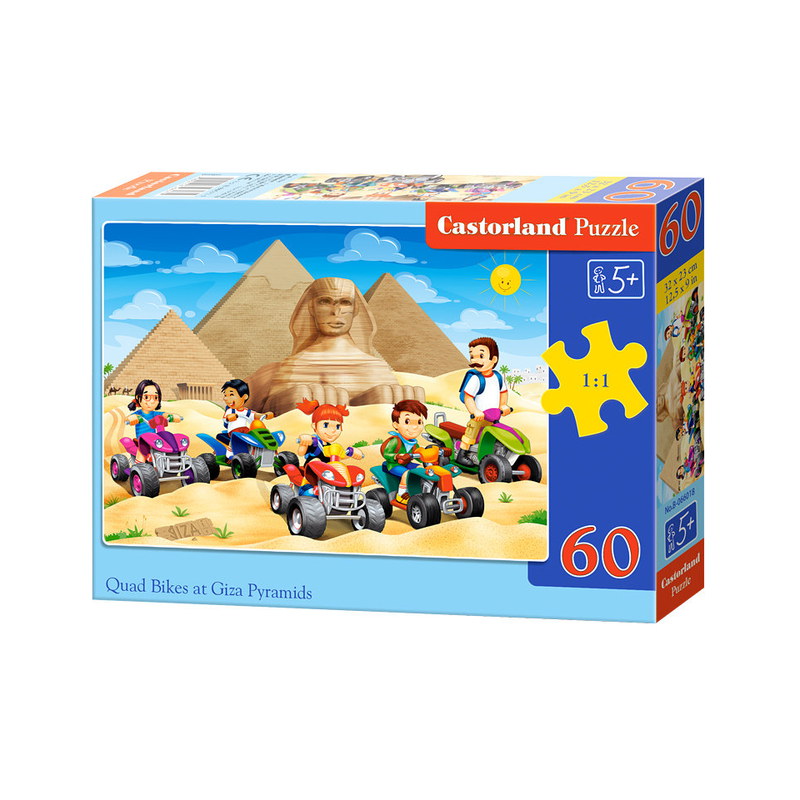 Puzzle Castorland Čtyřkolky u pyramid v Gíze 60 dílků