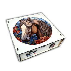 Puzzle 27cm v krabičče 15x15x4,6cm - Kůň