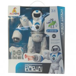 Robot Robin modro-bílý