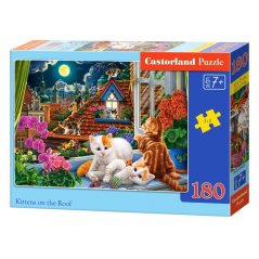 Puzzle Castorland 180 dílků - Koťata na střeše