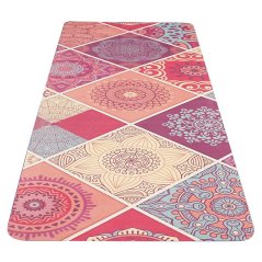 Podložka na jógu Yate Yoga Mat 1850x680x1 mm vzor A růžová