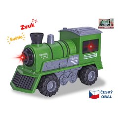 Lokomotiva na setrvačník se světelnými a zvukovými efekty.