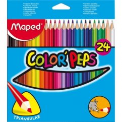 Pastelky trojboké MAPED Color Peps 24ks,BL