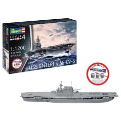 REVELL Starter Kit loď 75824 - USS Enterprise CV-6 (1:1200)