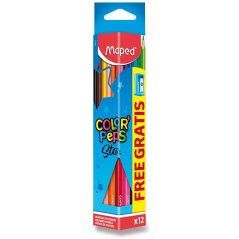 Pastelky trojhranné  Maped Color Peps 12ks+ořez.