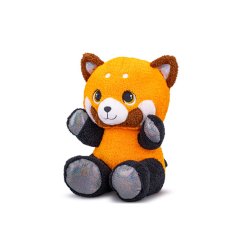 Panda červená plyšová 24cm sedící