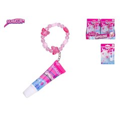 Glamour lesk na rty 12ml malinová příchuť s příveskem