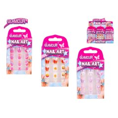 Glamour - Sada nalepovacích nehtů - 12 ks v krabičce