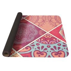 Podložka na jógu Yate Yoga Mat 1850x680x1 mm vzor A růžová