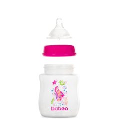 Dětská lahvička s dudlíkem 150 ml růžová 0+